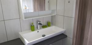 Kúpeľňa v ubytovaní Palatinus Apartman Esztergom
