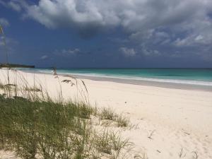 a sandy beach with the ocean in the background at French Leave South Beach Dogtrot Villa villa in Governorʼs Harbour