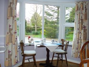 a table and chairs in a room with a window at Twin Oaks Bed & Breakfast in Kilkenny