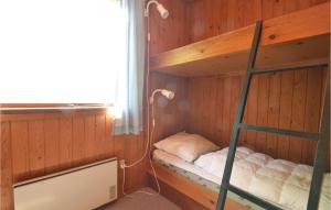 Etagenbett mit Leiter in einem Zimmer in der Unterkunft Nice Home In Fan With 2 Bedrooms And Wifi in Fanø