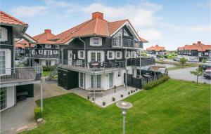 an aerial view of a large house with a yard at Awesome Apartment In Bogense With House Sea View in Bogense