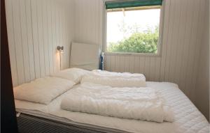 HejlsにあるStunning Home In Hejls With Kitchenの窓付きの客室の白いベッド1台