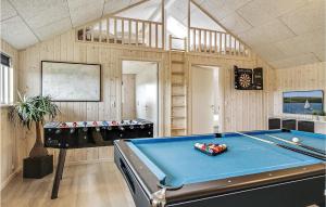 a billiard room with a pool table in a house at Lovely Home In Bogense With Kitchen in Skåstrup