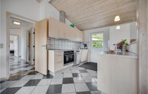 Kuchyň nebo kuchyňský kout v ubytování Holiday Home Havbakken Knebel V