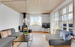 Nice Home In Haderslev With Kitchen的电视和/或娱乐中心