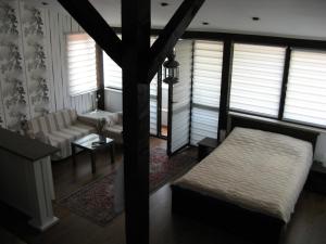 Voodi või voodid majutusasutuse Kapana Plovdiv toas