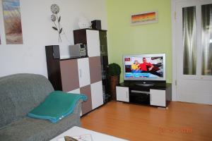 Un televizor și/sau centru de divertisment la Bellevue-App-14 +7 fotografii