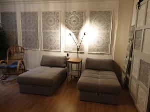 Posezení v ubytování Stillvolle Designwohnung im historischen Zentrum
