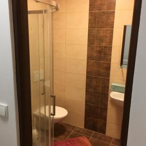 Koupelna v ubytování Apartmány U Pařezáče