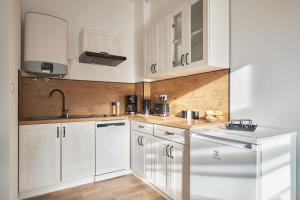 Kuchyňa alebo kuchynka v ubytovaní Apartamenty u Bratków