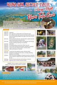 a page of a flyer for a moz scotts vacation at Khaosok Secret Hostel in Khao Sok National Park
