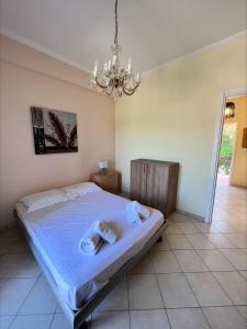A bed or beds in a room at Ria Apartments