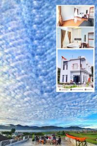 a collage of photos with clouds in the sky at Depik Inn in Takengon