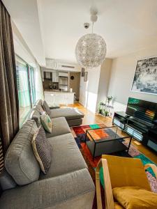 Χώρος καθιστικού στο Cebeci Residence Pendik