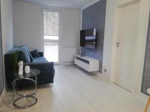 Televízia a/alebo spoločenská miestnosť v ubytovaní Apartament Stella