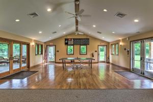 a large room with a ping pong table in it at Peaceful Wooded Retreat at Lake Wallenpaupack! in Lake Ariel