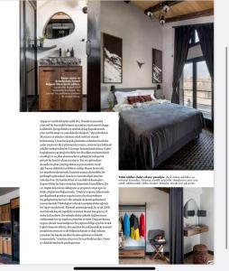 un artículo en una revista con una cama y una cocina en Ultra Luxury Chalet near Cappadocia - up to 9 people en Kayseri