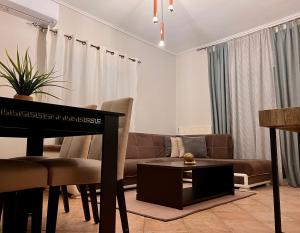 A seating area at CW Flat