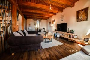 TV a/nebo společenská místnost v ubytování Rustic dream MIA