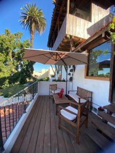 A balcony or terrace at Casa La Aldaba