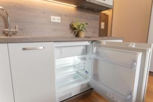 Kuchyň nebo kuchyňský kout v ubytování Hotel Triester