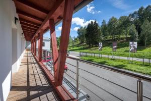 Balkón nebo terasa v ubytování Pivovar a Penzion Agent