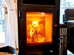 バーベにあるStrandpark Baabe Haus 250の暖炉