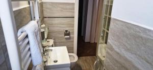 Bilik mandi di Hotel Triumf