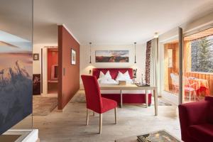 Posezení v ubytování Dolomit Boutique Hotel