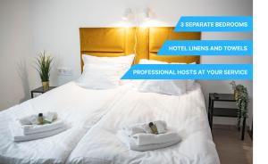Posteľ alebo postele v izbe v ubytovaní Free Parking -Corvin Palace Residence-3BDRM,6ppl,Wifi,AC