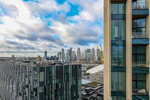 a view of a city skyline from a building at ShyPen in London