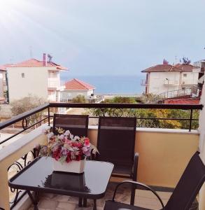 A balcony or terrace at Prime Luxury Villa beach front