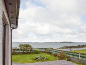 a view of the water from a house at Sealladh Lingeigh in Pollachar