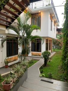 una casa con una palmera delante de ella en Alojamiento Familiar Custodia, en Tarapoto