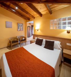 A bed or beds in a room at Hotel Ripoll