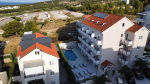 an aerial view of a building with an orange roof at Villa Amorena - Adults Only in Bol