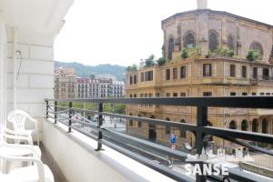 a balcony with a view of a building at Apartamento Colón by SanSe Holidays in San Sebastián