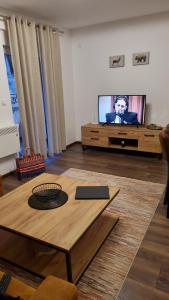 TV i/ili multimedijalni sistem u objektu Zlatar Holidays Apartmani