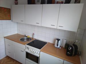 Køkken eller tekøkken på Ferienwohnung Krabbennest