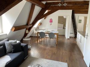 Χώρος καθιστικού στο Ferienwohnung Münsterblick