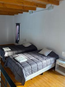 1 dormitorio con 1 cama grande en una habitación en Duplex en zona residencial Patagones en Carmen de Patagones