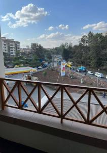 a balcony with a view of a parking lot at Casa Luna in Nairobi