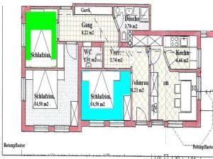 Plán poschodí v ubytovaní Ferienhaus Brandacher