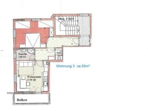 Plán poschodí v ubytovaní Ferienhaus Brandacher