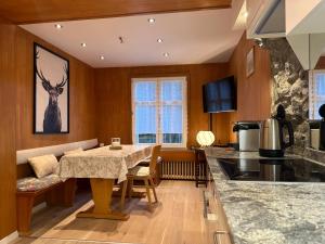 TV a/nebo společenská místnost v ubytování Chalet Surselva