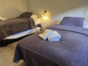 Postel nebo postele na pokoji v ubytování ALMA Lodge