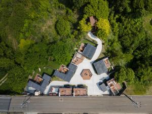 an overhead view of a house with a road at SEN RETREAT CHIKATSUYU - Kumano Kodo Gateway in Tanabe