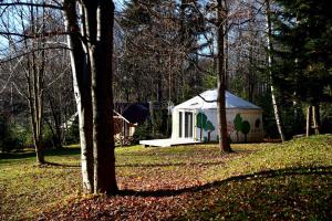 Glamping Dolina外面的花园