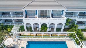 an aerial view of a house with a swimming pool at Somewhere Koh Sichang in Ko Si Chang