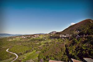 an aerial view of a valley with a mountain at La Costa Del Sole in San Fele